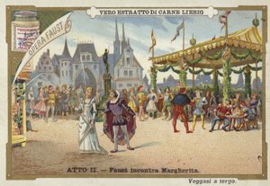 Scene fra Faust, en opera af Charles Gounod af European School